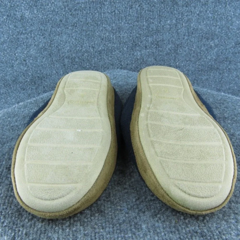Lands' End Scuffs Men Slip-On Slipper‎ Blue Fabric Slip On Size 8 Medium